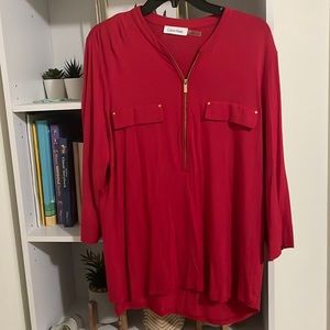 Red Calvin Klein Blouse